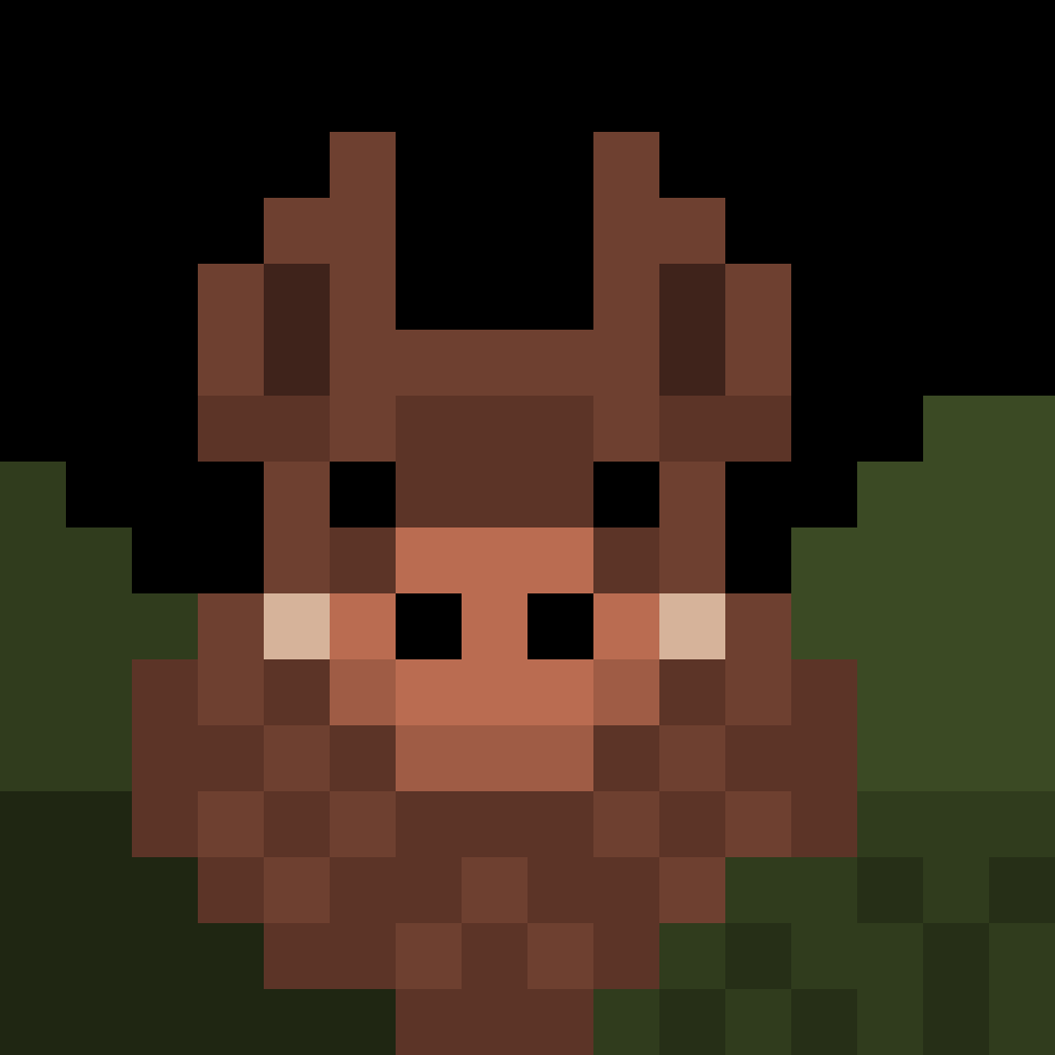 Low pixel illustration of a boar head popping through the bushes staring at your soul in the middle of the night.